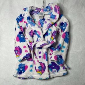 Toddler Girls 5T Care Bears Plush Bath Night Robe